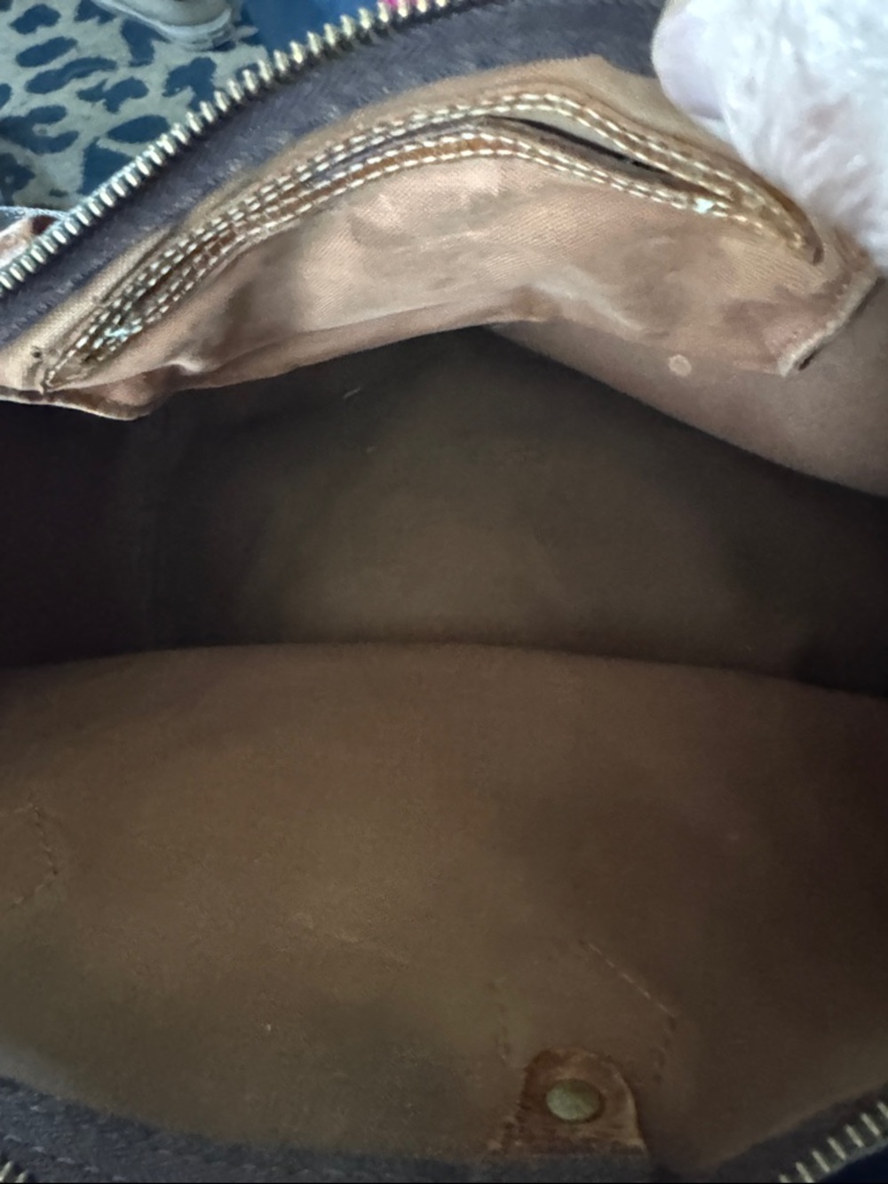 Louis Vuitton Monogram Canvas Satchel in Brown and Gold Hardware- Speedy - Picture 10 of 13